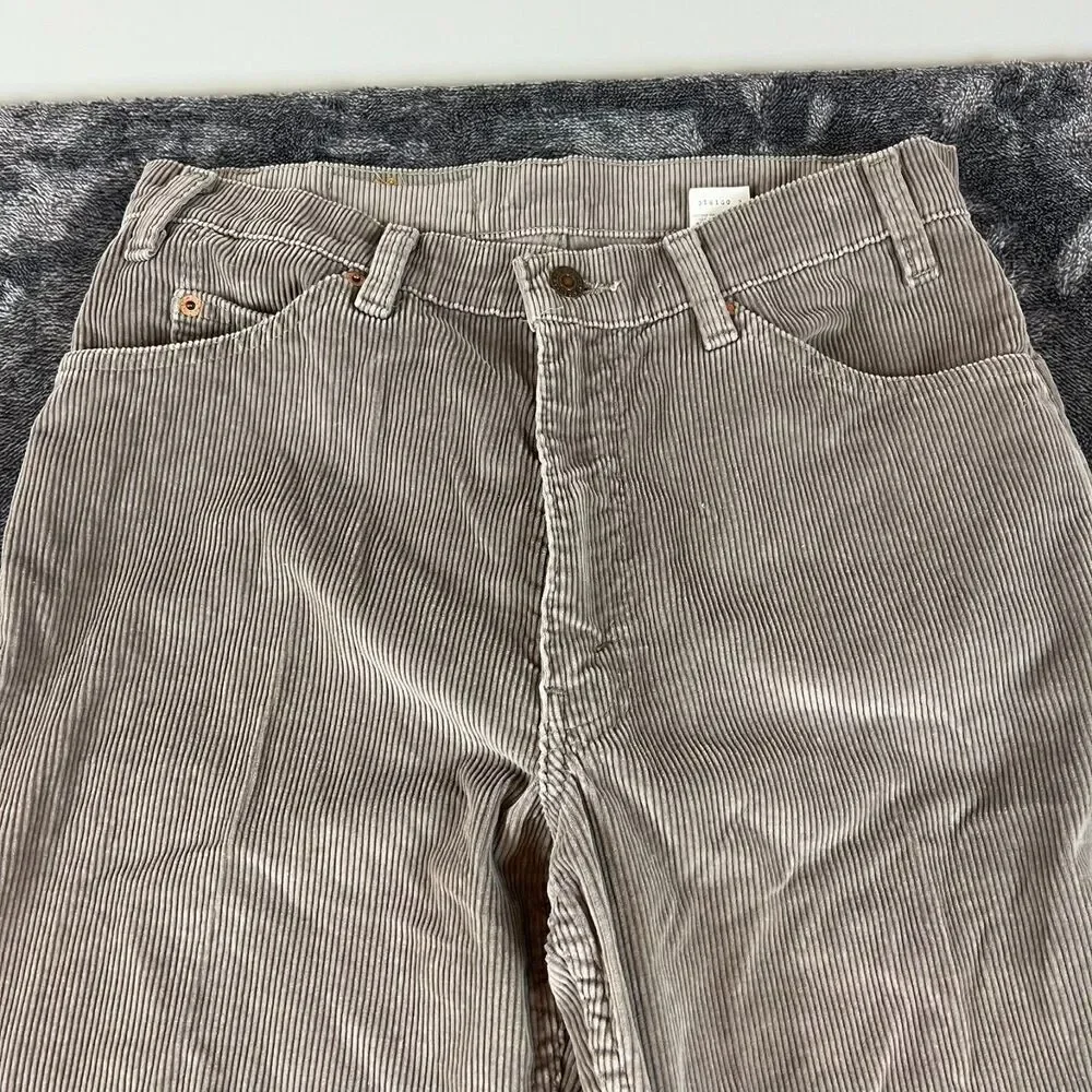 Vtg 90s Orange Tab Levi's 550 Gray Corduroy Men's 32X34 (31X33) Straight Jeans